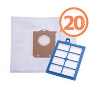 SBAG vrecká textilné 20 ks + HEPA filter do vysávačov Electrolux a Philips