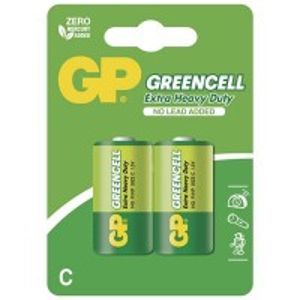 Zinkochloridové batérie GP Greencell R14 (C), 2 ks v balení